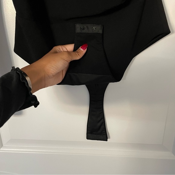 MISHA BLACK ONE SHOULDER BODY SUIT. - Picture 2 of 8